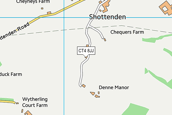 CT4 8JJ map - OS VectorMap District (Ordnance Survey)