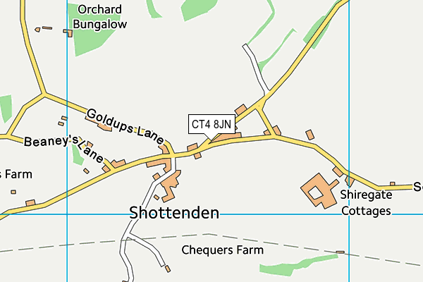 CT4 8JN map - OS VectorMap District (Ordnance Survey)