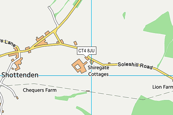 CT4 8JU map - OS VectorMap District (Ordnance Survey)