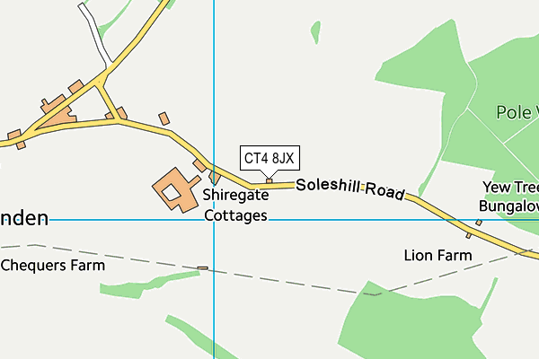 CT4 8JX map - OS VectorMap District (Ordnance Survey)