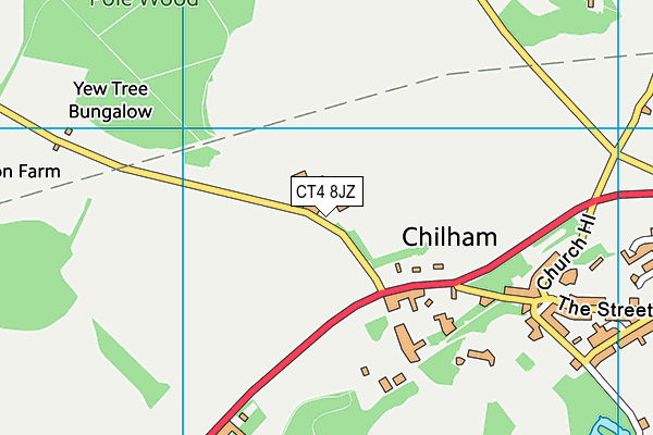 CT4 8JZ map - OS VectorMap District (Ordnance Survey)