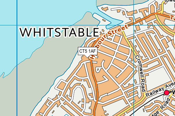 CT5 1AF map - OS VectorMap District (Ordnance Survey)