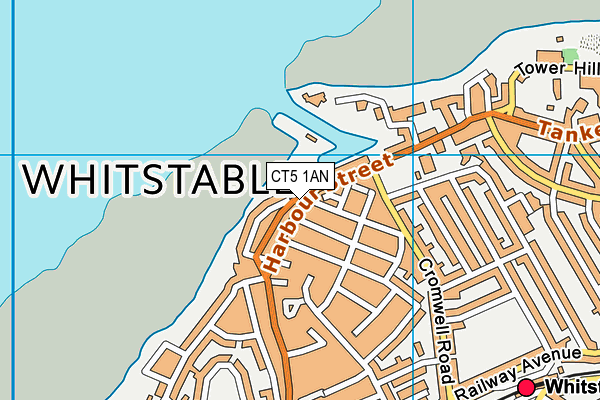 CT5 1AN map - OS VectorMap District (Ordnance Survey)