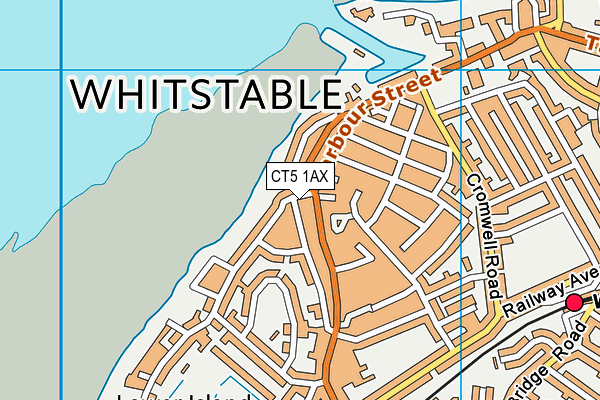 CT5 1AX map - OS VectorMap District (Ordnance Survey)