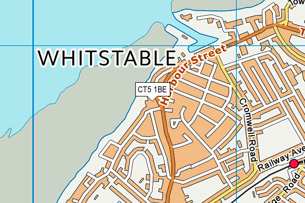 CT5 1BE map - OS VectorMap District (Ordnance Survey)