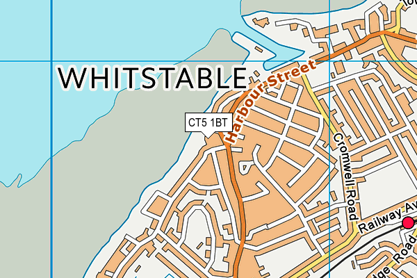 CT5 1BT map - OS VectorMap District (Ordnance Survey)