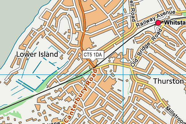 CT5 1DA map - OS VectorMap District (Ordnance Survey)