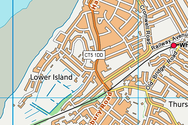 CT5 1DD map - OS VectorMap District (Ordnance Survey)