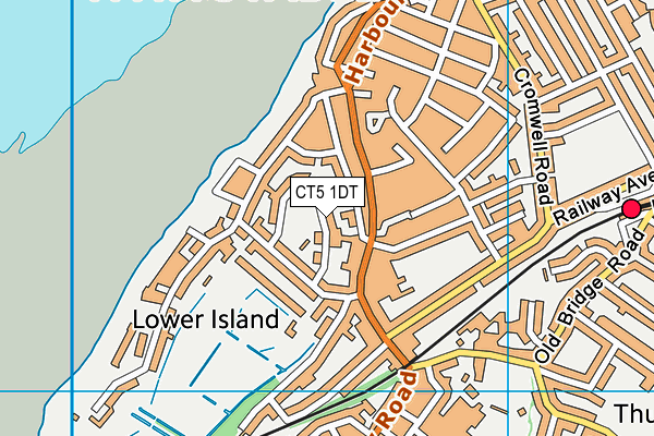 CT5 1DT map - OS VectorMap District (Ordnance Survey)