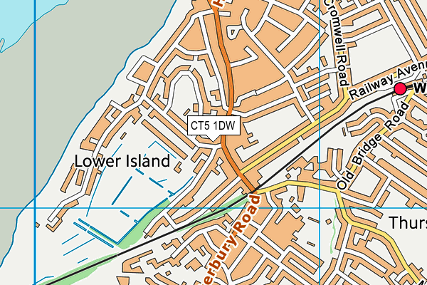 CT5 1DW map - OS VectorMap District (Ordnance Survey)