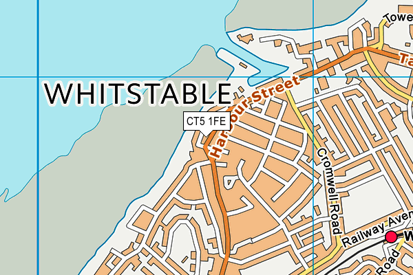 CT5 1FE map - OS VectorMap District (Ordnance Survey)