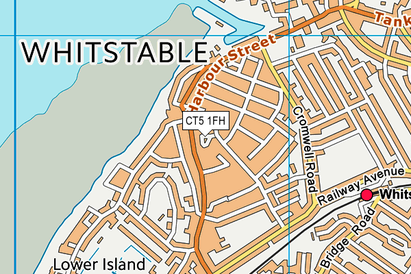 CT5 1FH map - OS VectorMap District (Ordnance Survey)