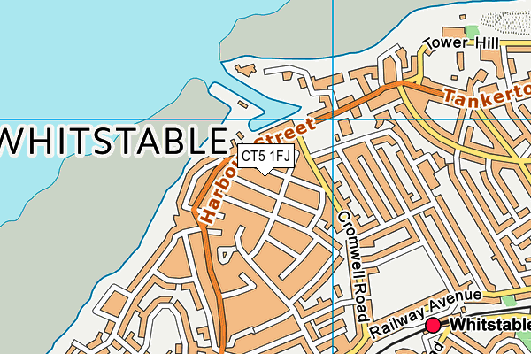 CT5 1FJ map - OS VectorMap District (Ordnance Survey)