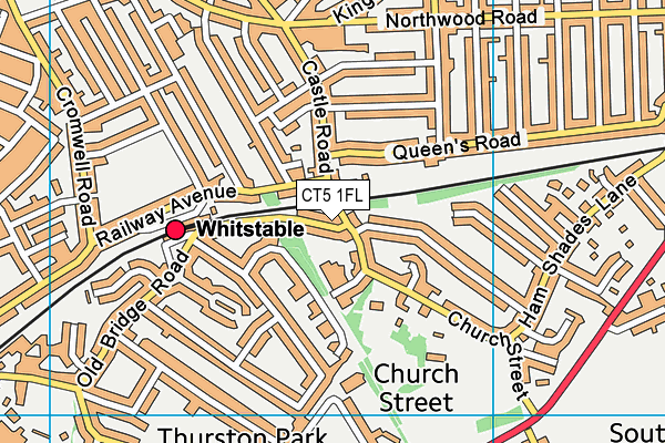 CT5 1FL map - OS VectorMap District (Ordnance Survey)