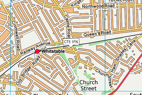 CT5 1FN map - OS VectorMap District (Ordnance Survey)