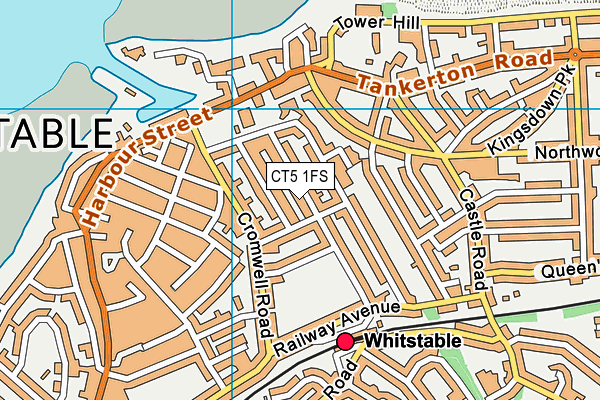 CT5 1FS map - OS VectorMap District (Ordnance Survey)