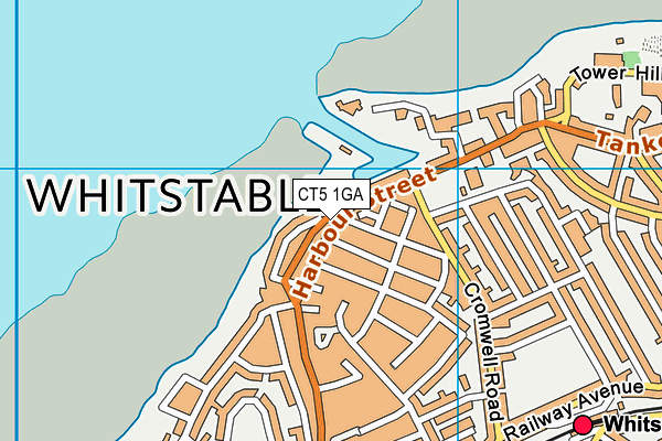 CT5 1GA map - OS VectorMap District (Ordnance Survey)