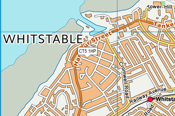 CT5 1HP map - OS VectorMap District (Ordnance Survey)