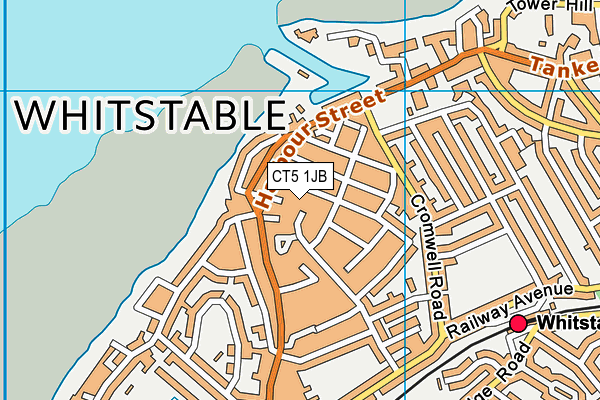 CT5 1JB map - OS VectorMap District (Ordnance Survey)