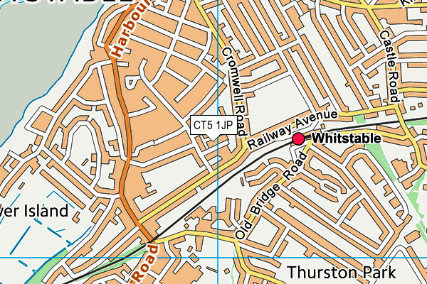 CT5 1JP map - OS VectorMap District (Ordnance Survey)