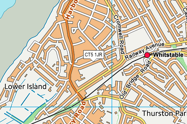 CT5 1JR map - OS VectorMap District (Ordnance Survey)