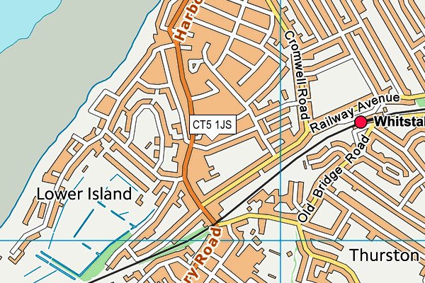 CT5 1JS map - OS VectorMap District (Ordnance Survey)