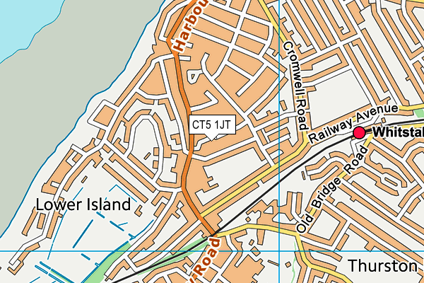 CT5 1JT map - OS VectorMap District (Ordnance Survey)