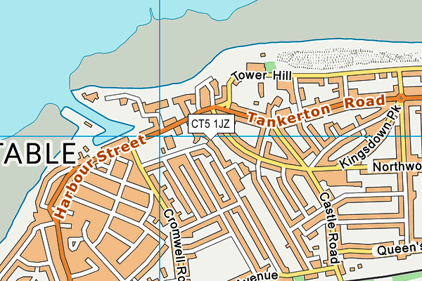 CT5 1JZ map - OS VectorMap District (Ordnance Survey)