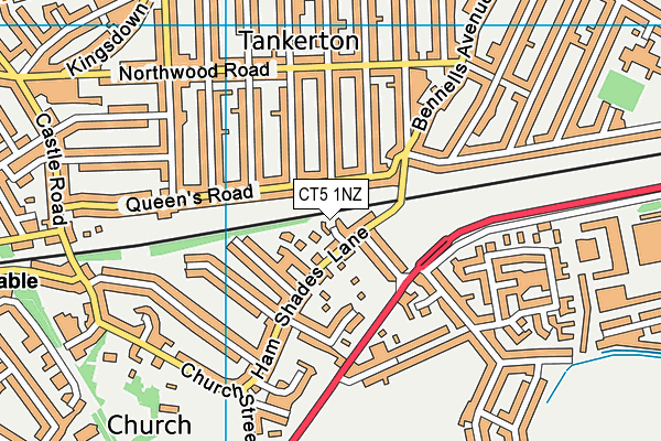 CT5 1NZ map - OS VectorMap District (Ordnance Survey)