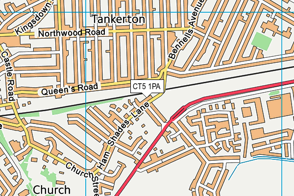 CT5 1PA map - OS VectorMap District (Ordnance Survey)