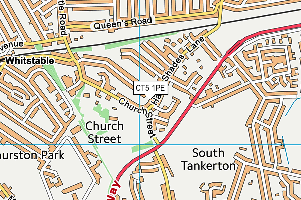 CT5 1PE map - OS VectorMap District (Ordnance Survey)