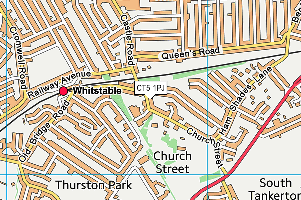 CT5 1PJ map - OS VectorMap District (Ordnance Survey)