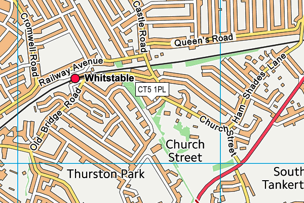 CT5 1PL map - OS VectorMap District (Ordnance Survey)