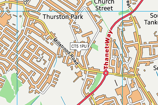 CT5 1PU map - OS VectorMap District (Ordnance Survey)