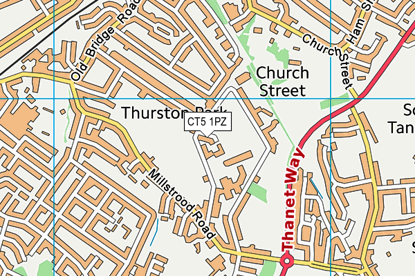 CT5 1PZ map - OS VectorMap District (Ordnance Survey)