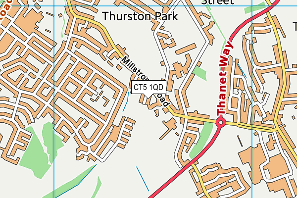 CT5 1QD map - OS VectorMap District (Ordnance Survey)