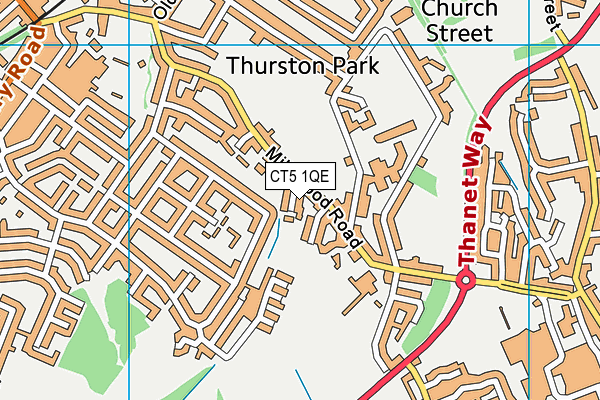 CT5 1QE map - OS VectorMap District (Ordnance Survey)