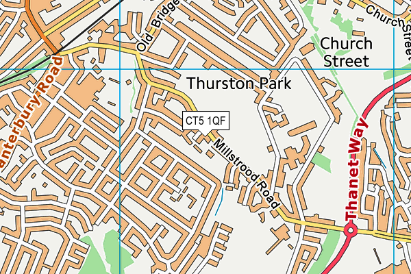 CT5 1QF map - OS VectorMap District (Ordnance Survey)