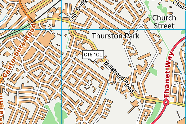 CT5 1QL map - OS VectorMap District (Ordnance Survey)