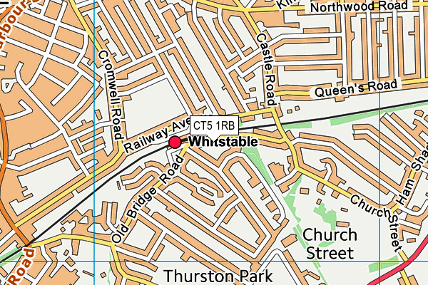 CT5 1RB map - OS VectorMap District (Ordnance Survey)