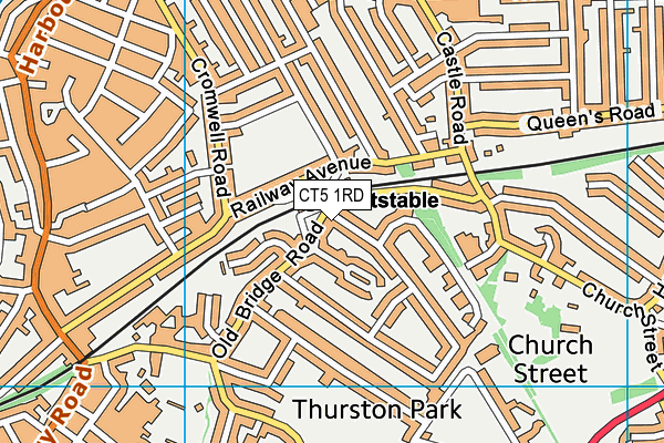 CT5 1RD map - OS VectorMap District (Ordnance Survey)