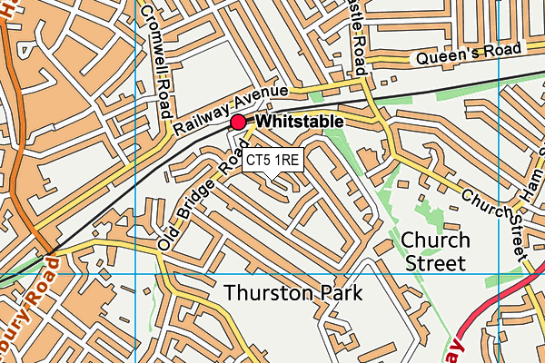 CT5 1RE map - OS VectorMap District (Ordnance Survey)