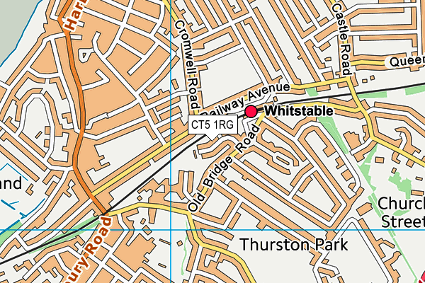 CT5 1RG map - OS VectorMap District (Ordnance Survey)