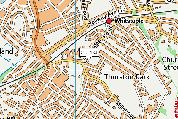 CT5 1RJ map - OS VectorMap District (Ordnance Survey)