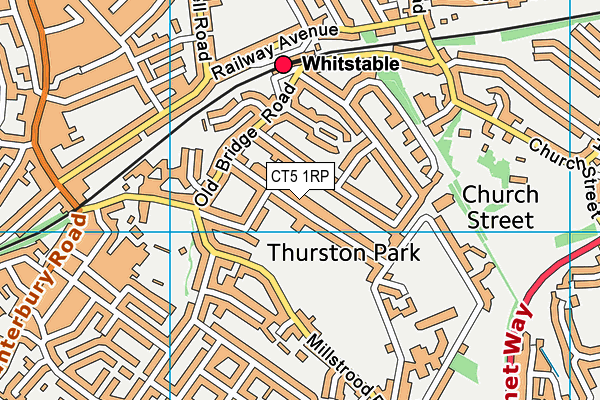 CT5 1RP map - OS VectorMap District (Ordnance Survey)