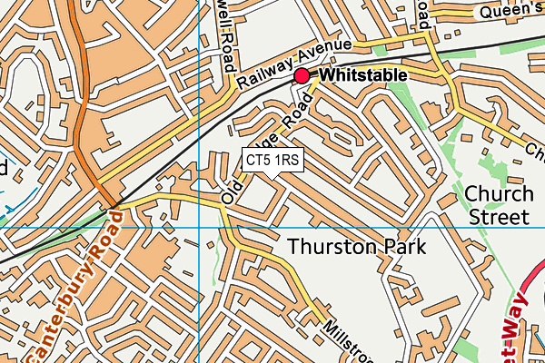 CT5 1RS map - OS VectorMap District (Ordnance Survey)