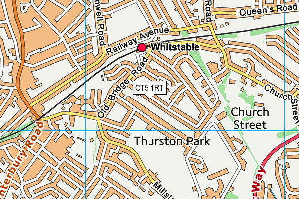 CT5 1RT map - OS VectorMap District (Ordnance Survey)