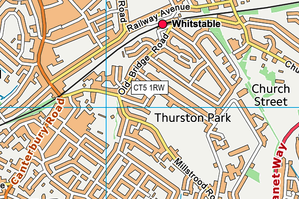 CT5 1RW map - OS VectorMap District (Ordnance Survey)