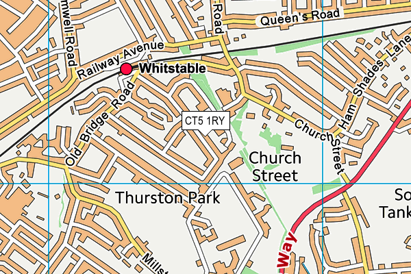 CT5 1RY map - OS VectorMap District (Ordnance Survey)