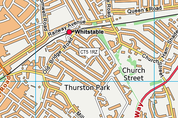 CT5 1RZ map - OS VectorMap District (Ordnance Survey)